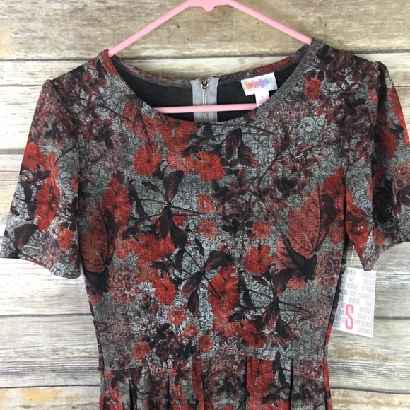 LuLaRoe Dresses & Skirts - Lularoe Amelia Fall Floral Leaf Design Dress NWT